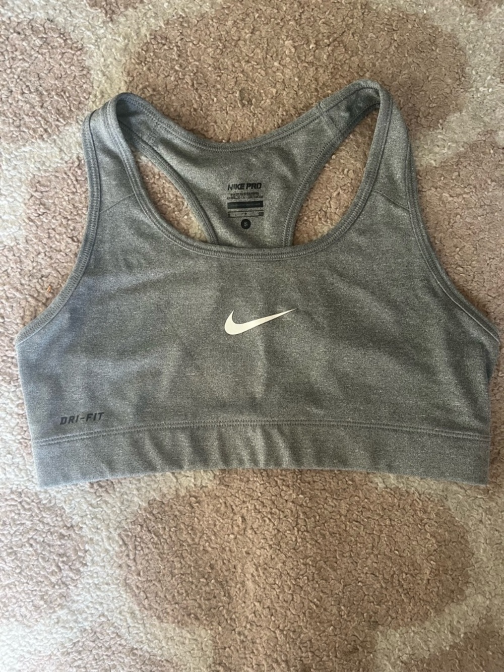 Nike Gray Racerback Dri-FIT Sports Bra